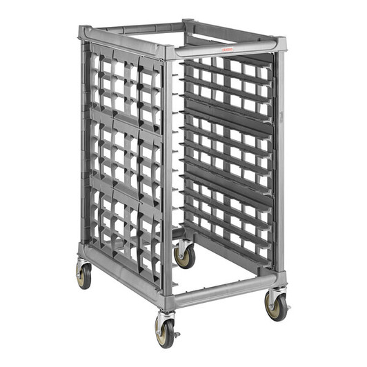a2zhospo Ultimate 12 Pan Half Size End Load Bun / Sheet Pan Rack with Metal Casters - Unassembled