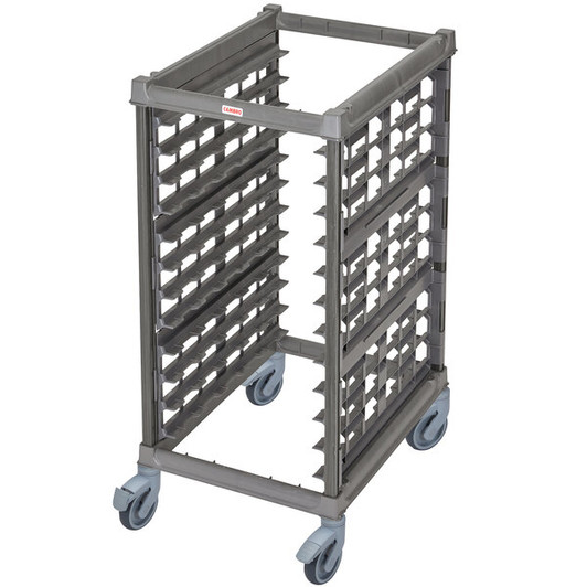 a2zhospo Ultimate 12 Pan Half Size End Load Bun / Sheet Pan Rack with Plastic Casters - Not Assembled