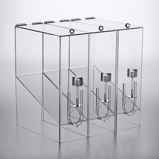 a2zhospo 9 lb. Acrylic Dry Food / Coffee Bean Dispenser - 3/Pack