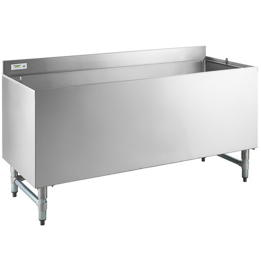 a2zhospo 24" x 48" Stainless Steel Beer Box with 3" Backsplash