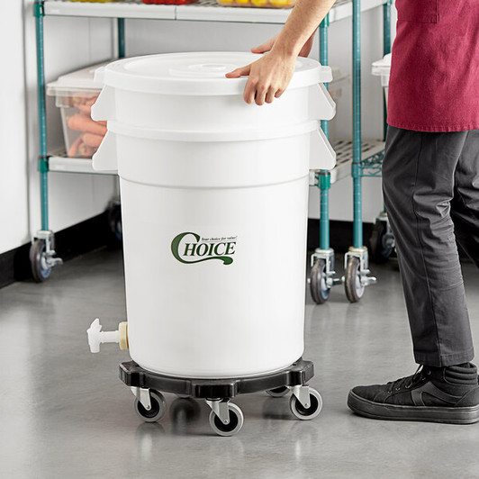 a2zhospo 20 Gallon White Vegetable Crisper Bin with Lid & Dolly