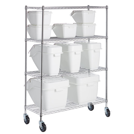 a2zhospo 18" x 48" Ingredient Bin Shelving Kit with 10 Clip-In Bins