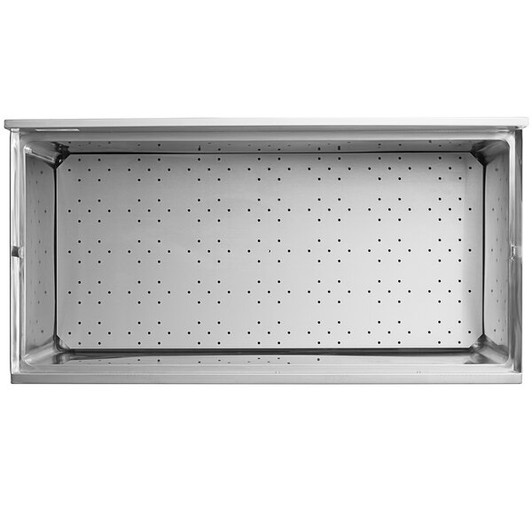 a2zhospo 24" x 48" Stainless Steel Beer Box with Lid and 3" Backsplash