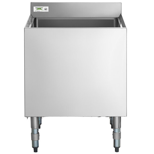 a2zhospo 24" x 24" Stainless Steel Beer Box with 3" Backsplash