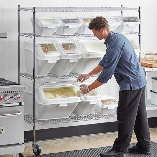 a2zhospo 18" x 60" Ingredient Bin Shelving Kit with 12 Clip-In Shelf Bins
