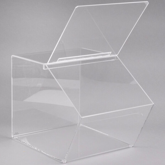 a2zhospo 943 Classic Slant Front Acrylic Food Storage Bin - 12 1/2" x 16" x 12 1/2"