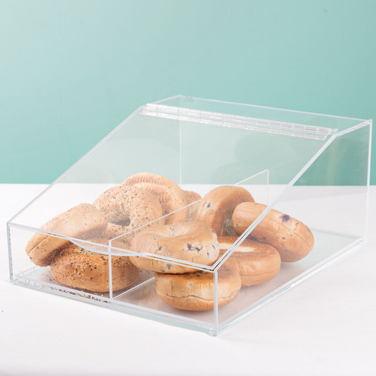 a2zhospo 13" x 16" x 7" Classic Acrylic Food Bin with Removable Divider