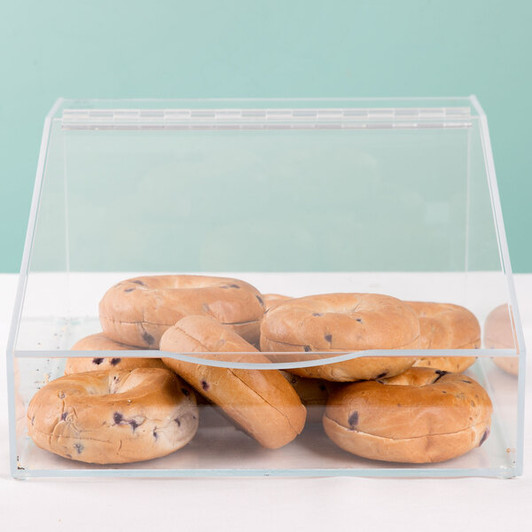 a2zhospo 13" x 16" x 7" Classic Acrylic Food Bin with Removable Divider