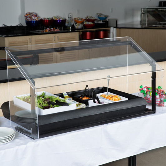 a2zhospo 767003 4' Black Five Star Buffet Tabletop Food & Salad Bar