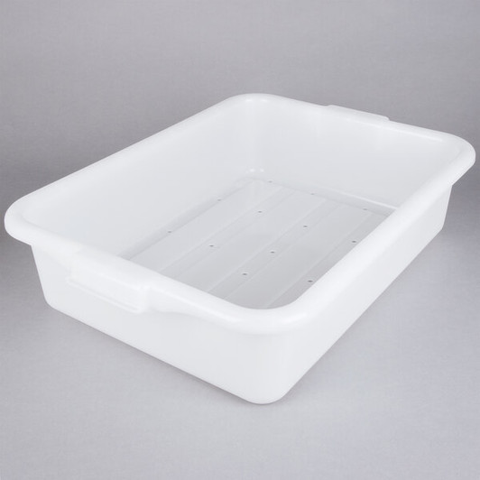 a2zhospo 20" x 15" x 7" Traex® Color-Mate White Food Storage Drain Box Set with Raised Snap-On Lid
