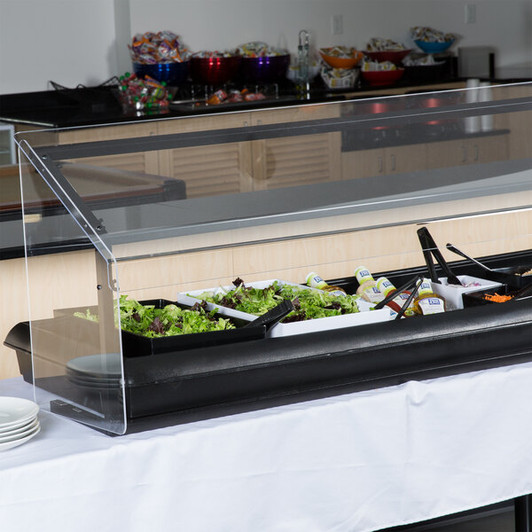 a2zhospo 6' Black Five-Star Tabletop Buffet Bar