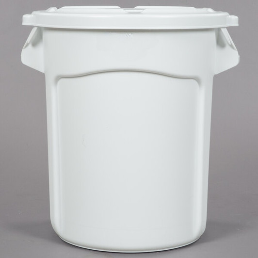 a2zhospo 20 Gallon White Round Ingredient Storage Bin with Lid – 320 Cup Capacity