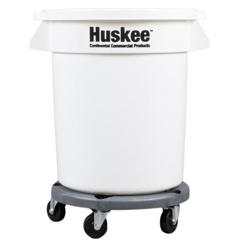 a2zhospo 20 Gallon White Mobile Ingredient Storage Bin with Flat Top Lid – 320 Cup Capacity