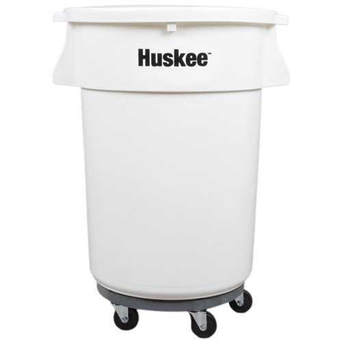a2zhospo 44 Gallon / 700 Cup White Mobile Ingredient Storage Bin with Flat Top Lid