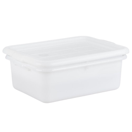 a2zhospo DBF57 White Perforated Freezer-Safe Drain Box Combo, 21 1/4" x 15 3/4" x 5"