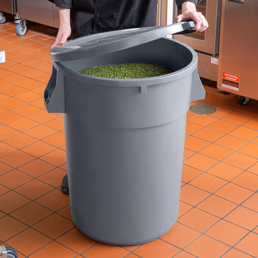 a2zhospo 44-Gallon Round Ingredient Storage Bin with Lid, 700-Cup Capacity