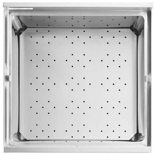 a2zhospo 24" x 24" Stainless Steel Beer Box with Lid, 3" Backsplash, 20 3/4" x 21 3/4" x 18" Bowl