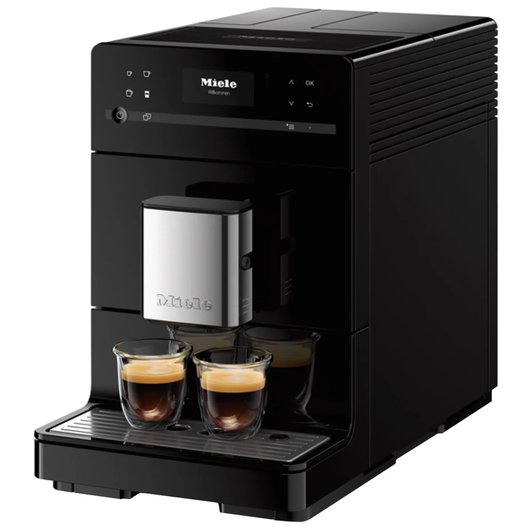Miele CM5310 Silence Countertop Coffee Machine, Obsidian Black, Quiet Automatic Coffee Maker for Perfect Brews