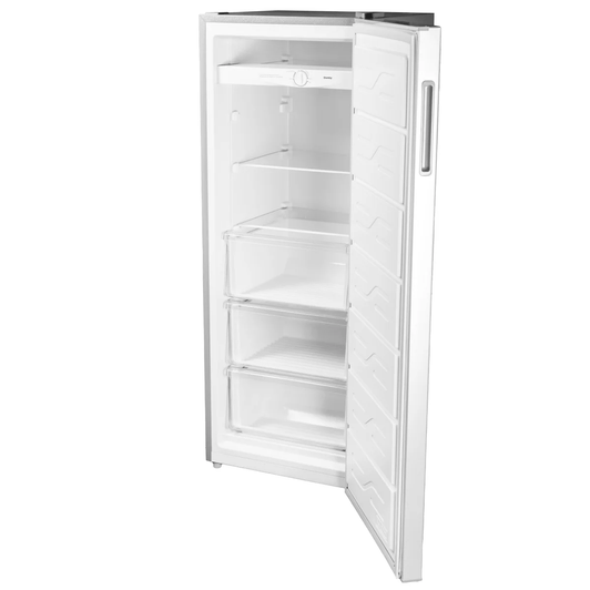 Danby 6.8 cu ft Stainless Steel Look Convertible Upright Freezer or Fridge – Versatile Storage with a Sleek Design and 5-Year Warranty