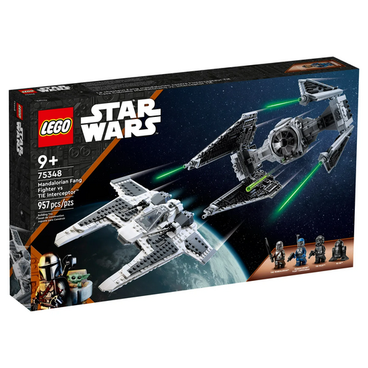 LEGO Star Wars Mandalorian Fang Fighter vs. TIE Interceptor 75348 – Epic Space Battle Awaits!