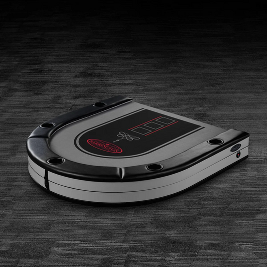 Barrington 10-Player Poker Table with LED Lights and Cup Holders