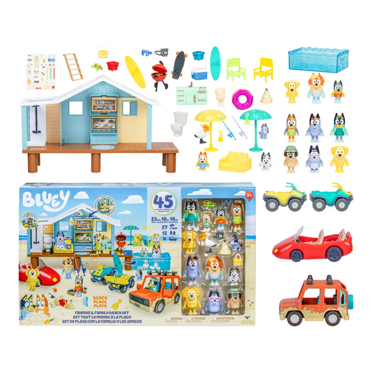 Bluey Friends & Family Beach Adventure Playset