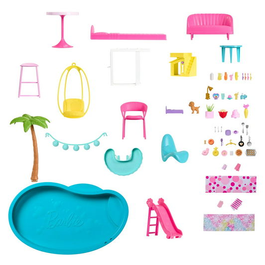Barbie Dreamhouse Playset with Exclusive Barbie Movie Dolls Bundle
