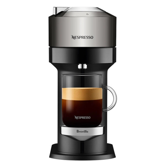 Nespresso Vertuo Next Deluxe Coffee and Espresso Maker by Breville, Chrome with Aeroccino Milk Frother