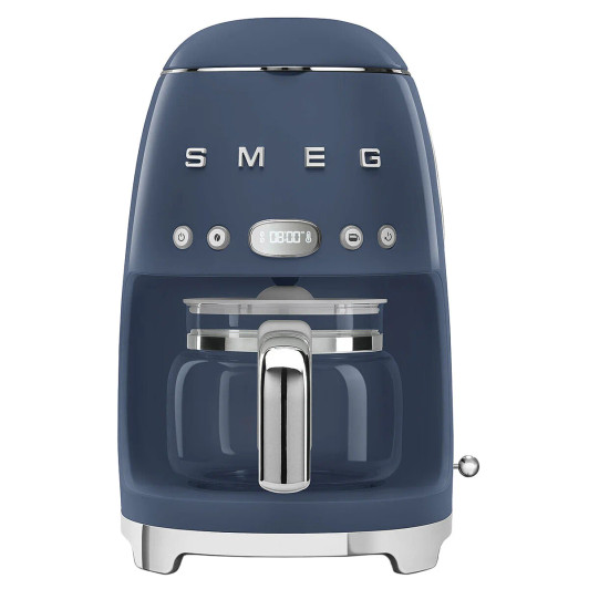 Smeg 50’s Style 10-Cup Programmable Coffee Maker, Navy