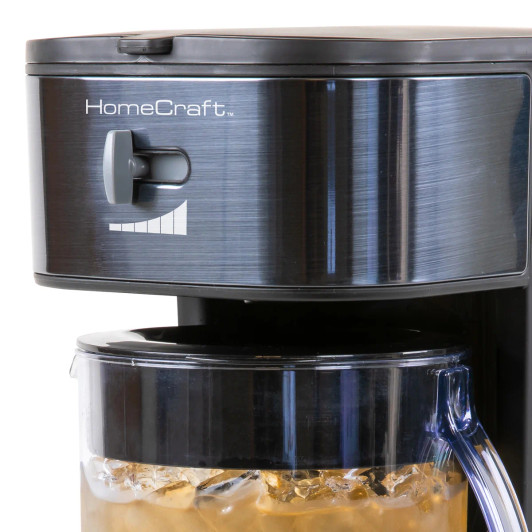 HomeCraft 3-Liter Iced Coffee and Tea Maker with Flavor Enhancer and Adjustable Brew Strength