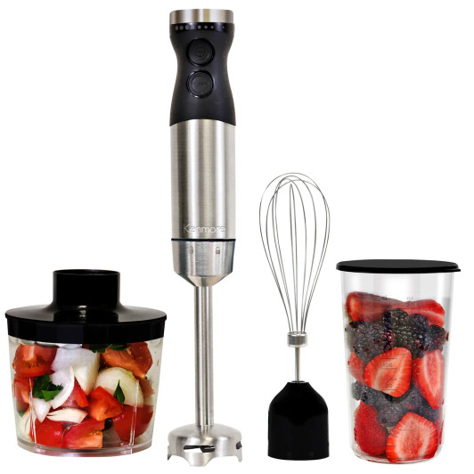 Kenmore 3-in-1 Immersion Hand Blender with Food Chopper and Whisk