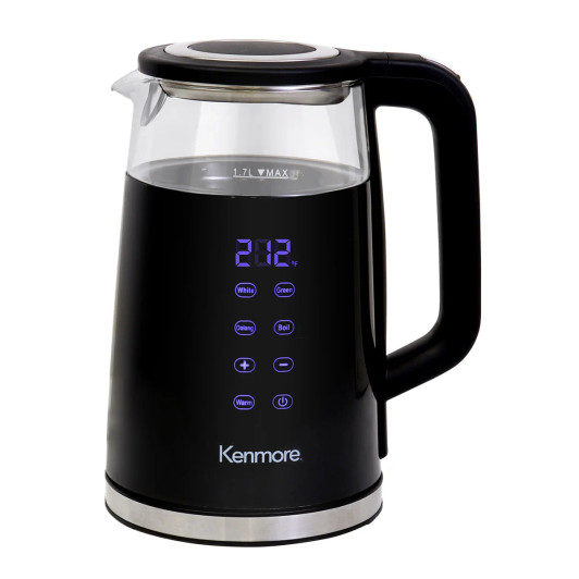 Kenmore Glass Electric Kettle, 1.7 L (1.8 qt.)