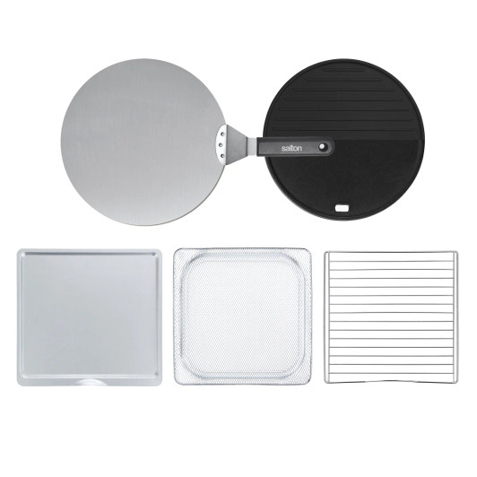 Salton Pizzadesso Ultra High Heat Professional Pizza Oven with Bonus Pizza Peel and Cordierite Stone