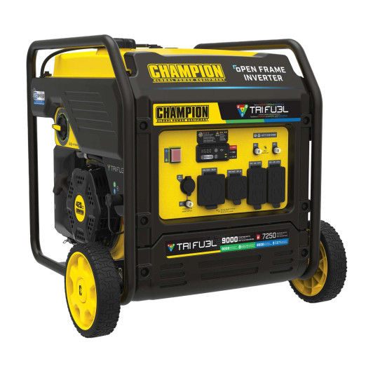 Champion 7250W Running / 9000W Peak Tri-Fuel Inverter Portable Generator
