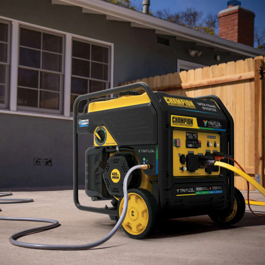 Champion 7250W Running / 9000W Peak Tri-Fuel Inverter Portable Generator