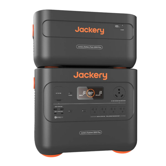 Jackery Explorer 2000 Plus Portable Power Station with Expansion Battery Pack