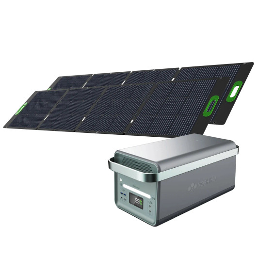 Yoshino 4000W Solid State Portable Power Station with Solar Generator Bundle (Includes 2 x 200W Solar Panels)