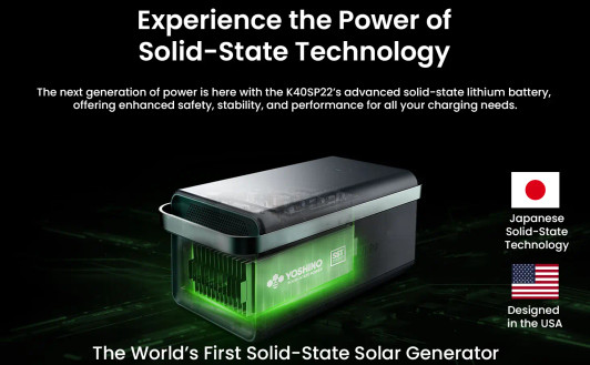 Yoshino 4000W Solid State Portable Power Station with Solar Generator Bundle (Includes 2 x 200W Solar Panels)