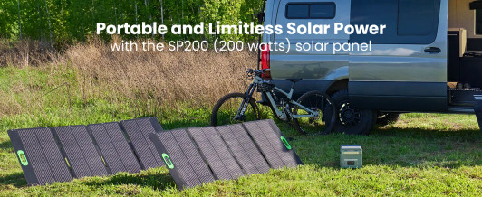 Yoshino 4000W Solid State Portable Power Station with Solar Generator Bundle (Includes 2 x 200W Solar Panels)