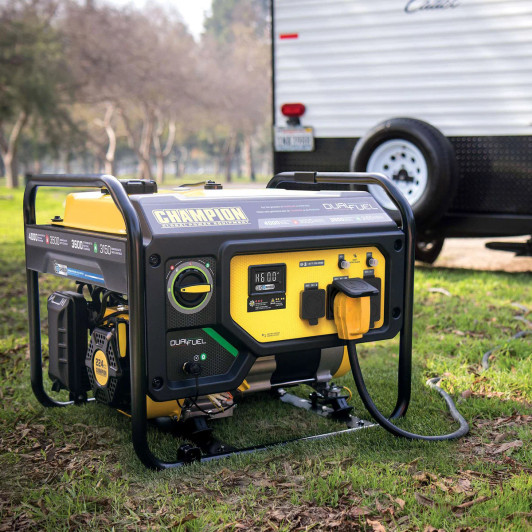 Champion 4000-Watt Dual Fuel Portable Generator with Recoil Start