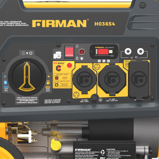 Firman 4550W Peak / 3650W Running Dual Fuel Portable Generator