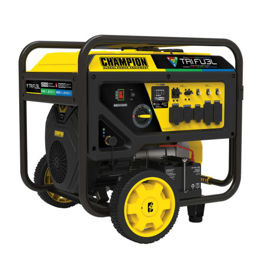 Champion 12,000W Running / 15,000W Peak Tri Fuel Generator with CO Shield