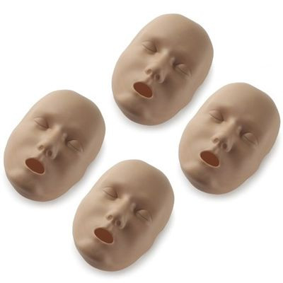 Dark Face Skin Replacements for Prestan Adult Manikin (4-Pack)