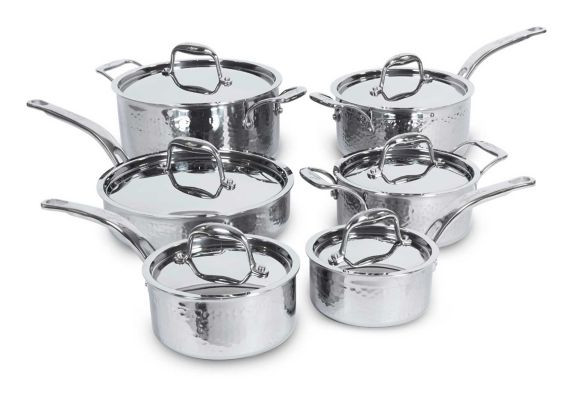 Lagostina Artiste-Clad Hand Hammered Design Cookware Set 12-pc
