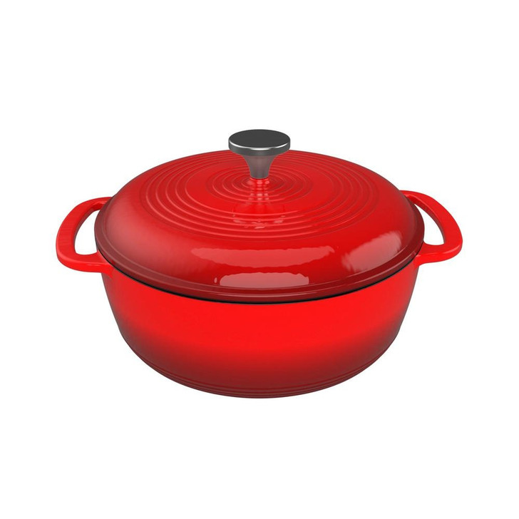 6 Qt. 2-Piece Cast Iron Casserole Dutch Oven