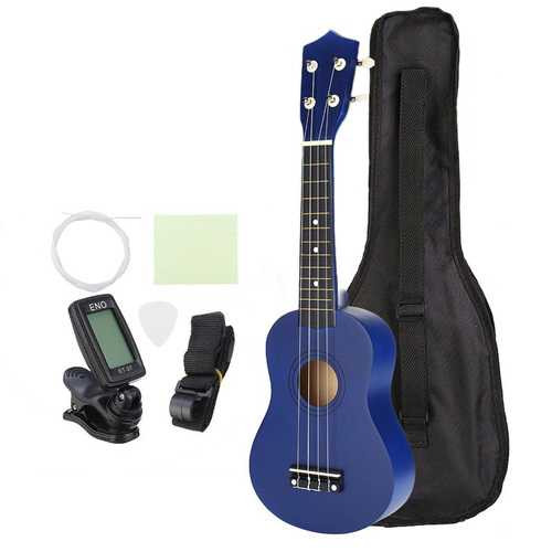 21 Inch Economic Soprano Ukulele Uke Musical Instrument With Gig bag Strings Tuner Blue C122-1225583