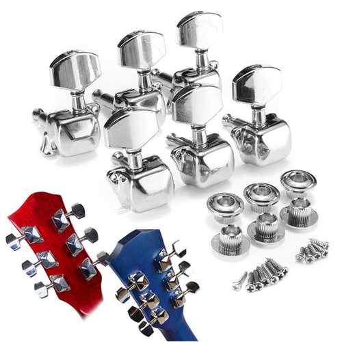 6Pcs Guitar String Tuning Pegs Semi-closed Tuner Heads for Acoustic Guitar C122-1079188