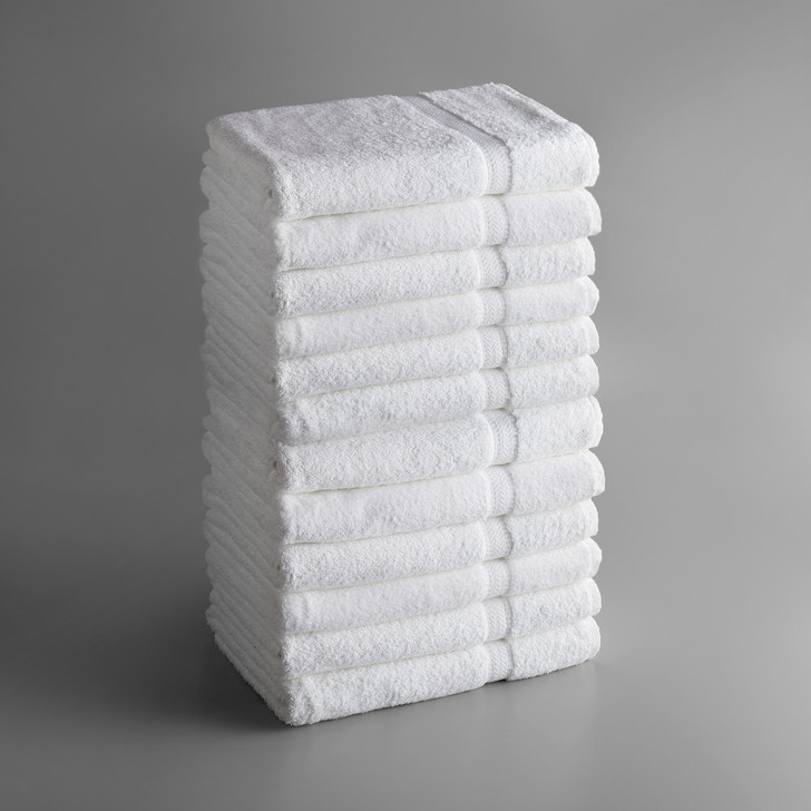 Lavex Lodging Premium 30″ x 60″ 100% Ring Spun Cotton Bath Sheet 18 lb. – 12/Pack
