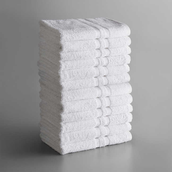 Lavex Lodging Standard 24″ x 50″ Cotton/Poly Bath Towel 10.5 lb. – 12/Pack