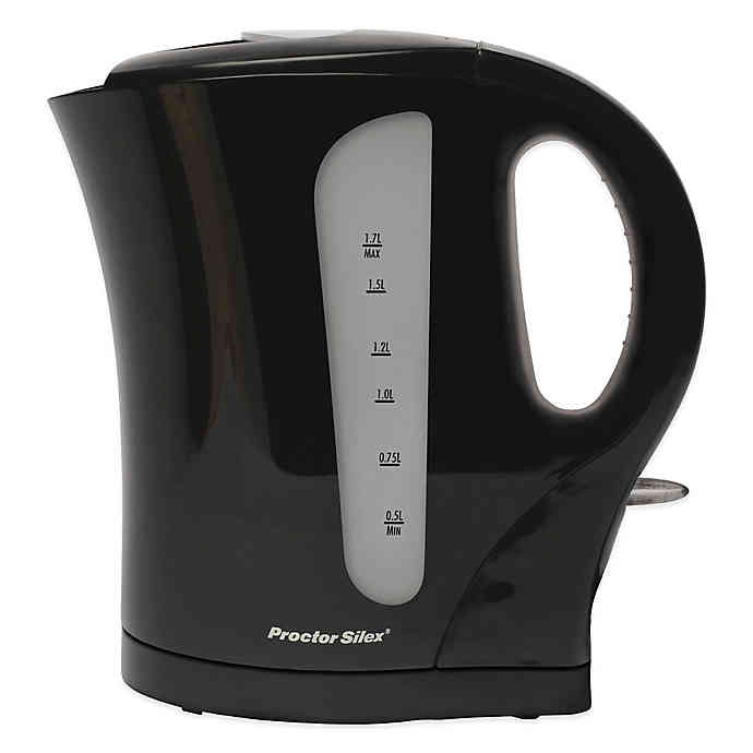 Proctor Silex® Cordless 1.7-Liter Electric Kettle in Black